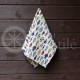 Colourful half-linen kitchen towel "Small fish"